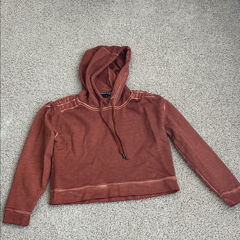 Veronica Beard Brick Red Hoodie Sz L